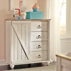 Chest of drawers in a small bedroom photo