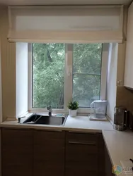 Kitchens with a window in the apartment photo