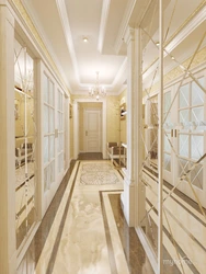 Golden hallway interior