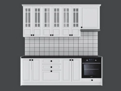 Bianca kitchen in the interior presses furniture