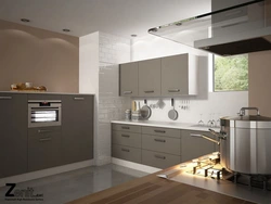 Kitchen cashmere matte photo in the interior