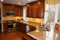 Kitchen design wood wallpaper