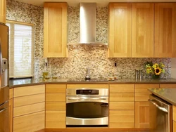 Kitchen design wood wallpaper