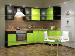 Corner kitchen set in the kitchen interior