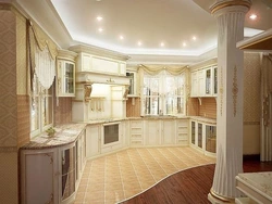 Corner Kitchens With Columns Photo