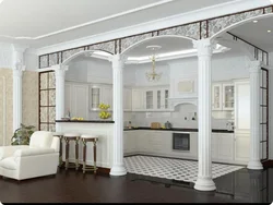 Corner Kitchens With Columns Photo