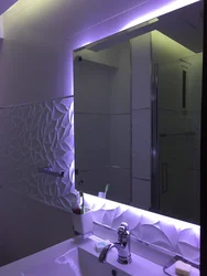 LED photo strip in the bathroom