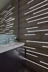 LED photo strip in the bathroom