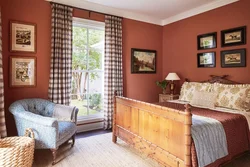 Terracotta Color Photo In The Bedroom Interior Photo