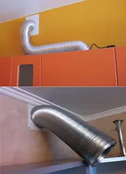 Oshxonadagi fotosuratda shamollatish trubkasi