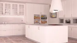 Интерьердегі Ньюпорттың бежевый ас үйі