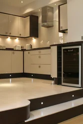 Wenge kitchen with beige in the interior