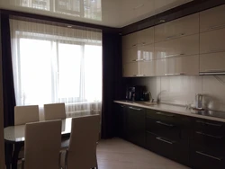 Wenge kitchen with beige in the interior