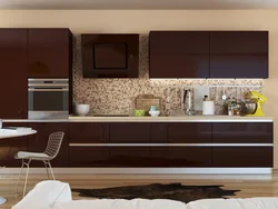 Wenge kitchen with beige in the interior