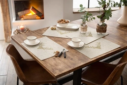 Napkins for the kitchen on the table photo