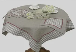 Napkins for the kitchen on the table photo