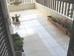 Floor tiles for loggia photo