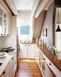 Small wooden kitchen design photo