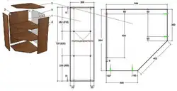 Kitchen cabinet drawings photo
