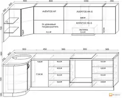 Kitchen cabinet drawings photo