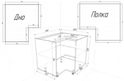 Kitchen cabinet drawings photo