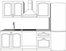 Kitchen interior print