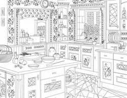Kitchen interior print