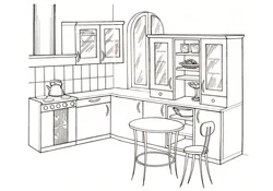 Kitchen interior print