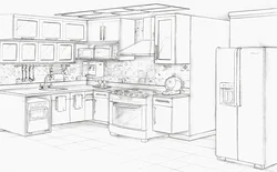 Kitchen interior print