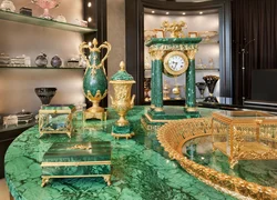 Malachite living room interior