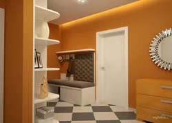 Orange hallway interior