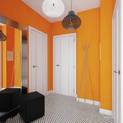 Orange Hallway Interior