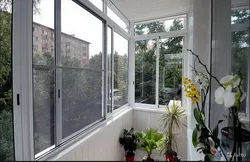 Loggia made of aluminum profile photo