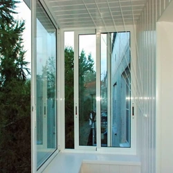 Loggia made of aluminum profile photo