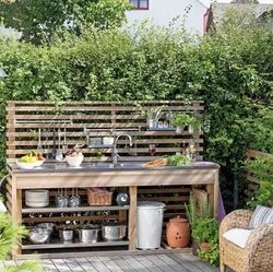 Summer kitchen for a summer residence photo budget