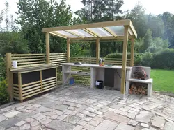 Yay iqamətgahı foto büdcəsi üçün yay mətbəxi