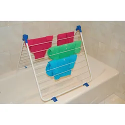 Drying clothes in the bath photo