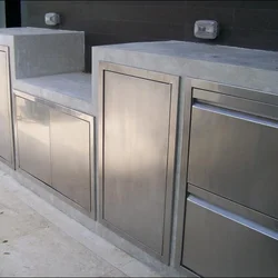 Kitchens with metal facades photos