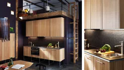Kitchen with legs photo in the interior