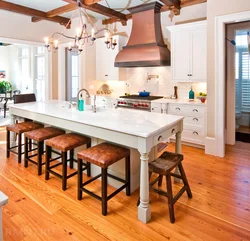 Kitchen with legs photo in the interior