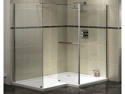 Glass bathroom partition photo