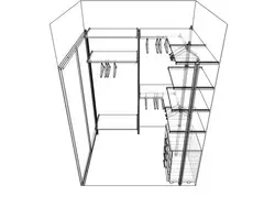 DIY dressing room photo layout with dimensions