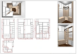 DIY dressing room photo layout with dimensions