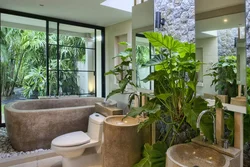 Tropical bathroom design