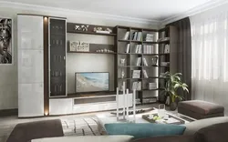 Lapis lazuli wall in the living room modern style photo